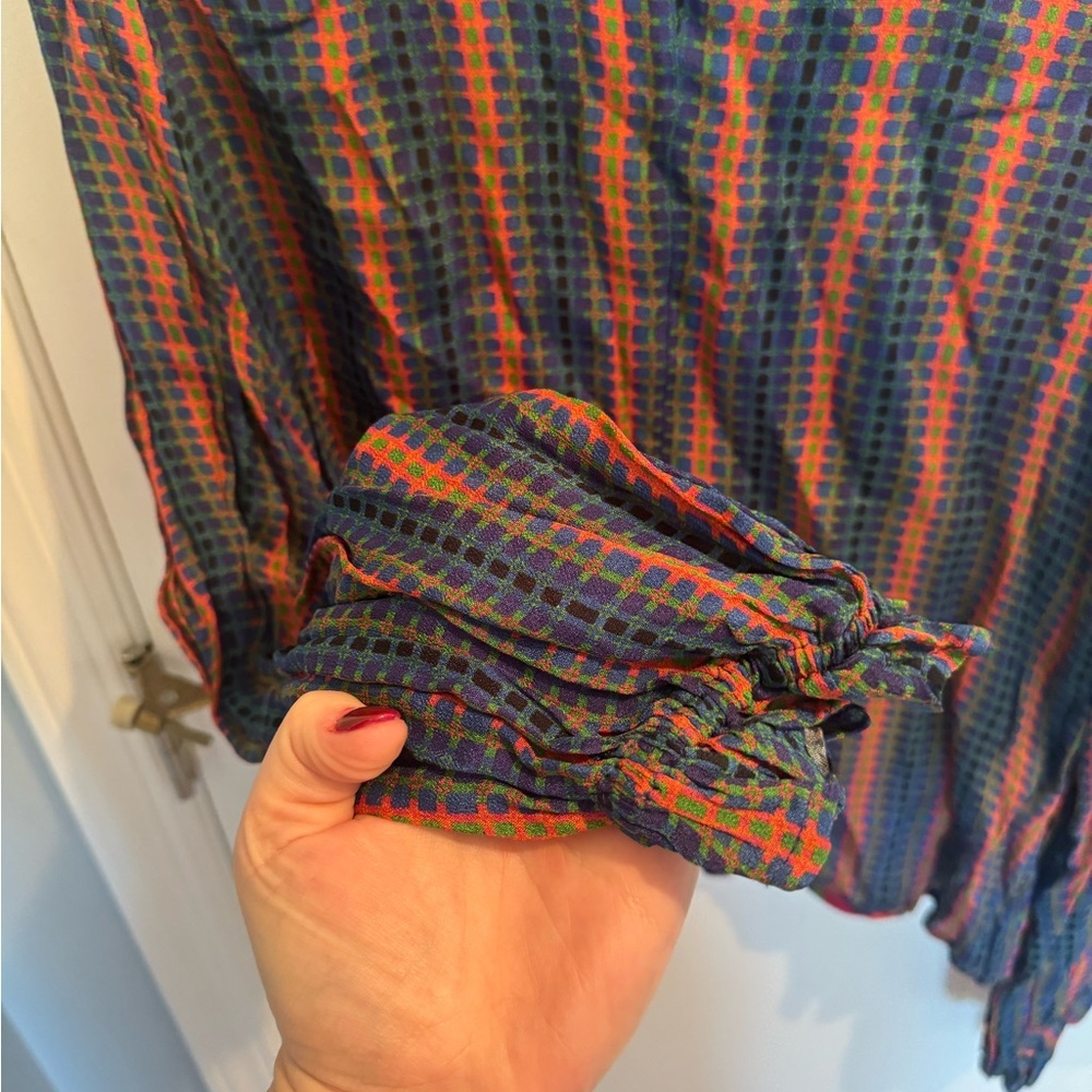 Anthropologie Conditions Apply Multicolor Striped Blouse, Small - Picture 7 of 8